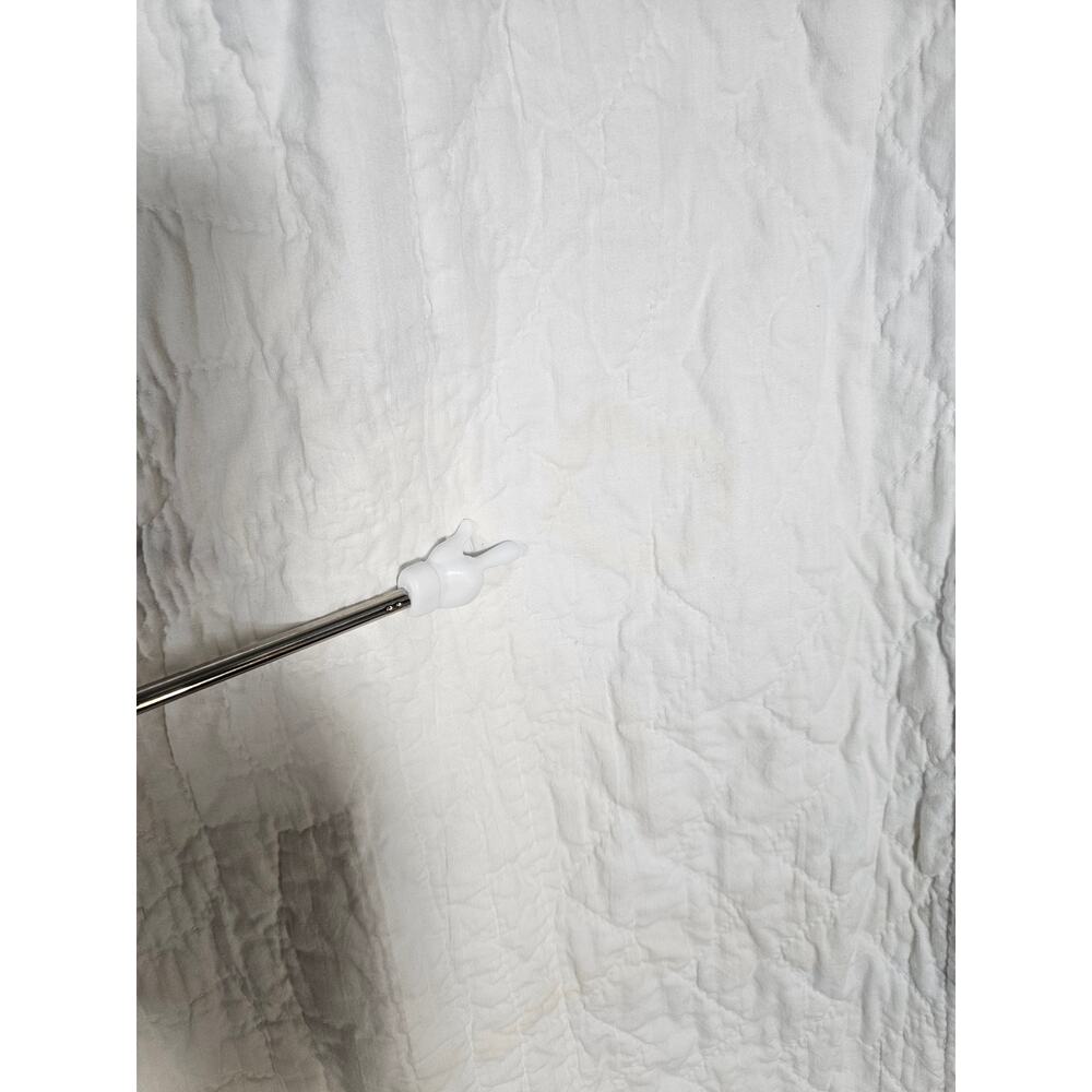 Vintage Handmade Embroidered Starburst Quilt 76x74 Purple White Full Size - Picture 13 of 13